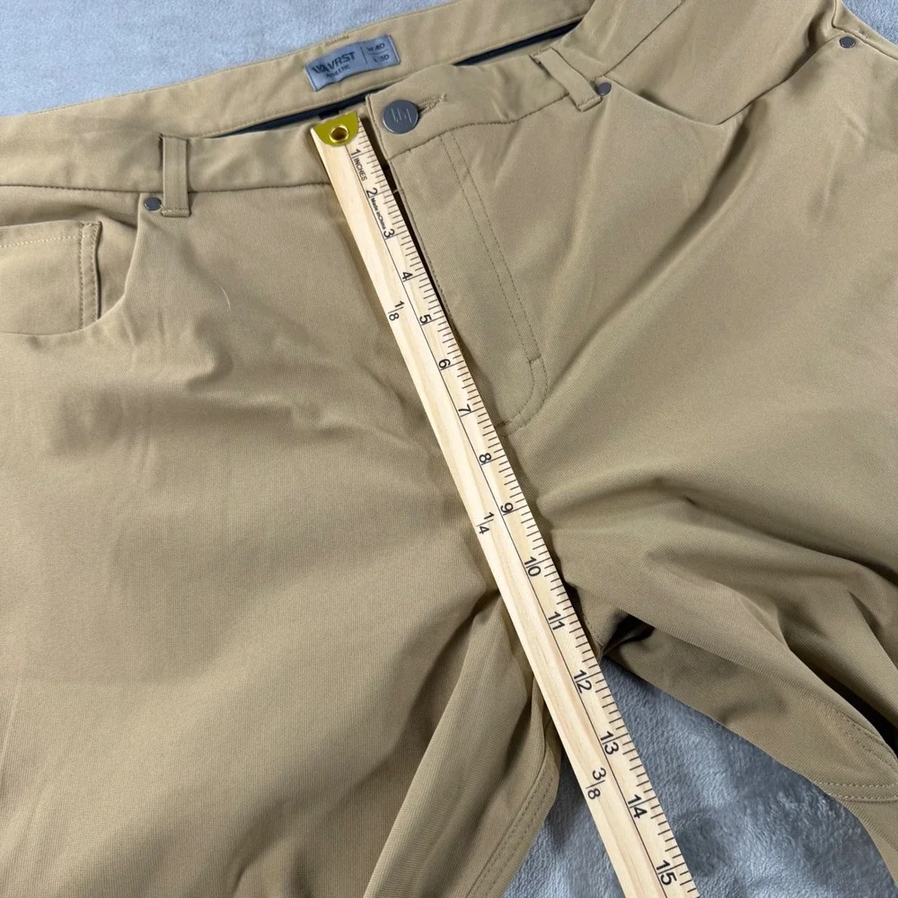 VRST Athletic Fit Khaki Tan Performance Stretch Pants Mens 40x30 GOLF